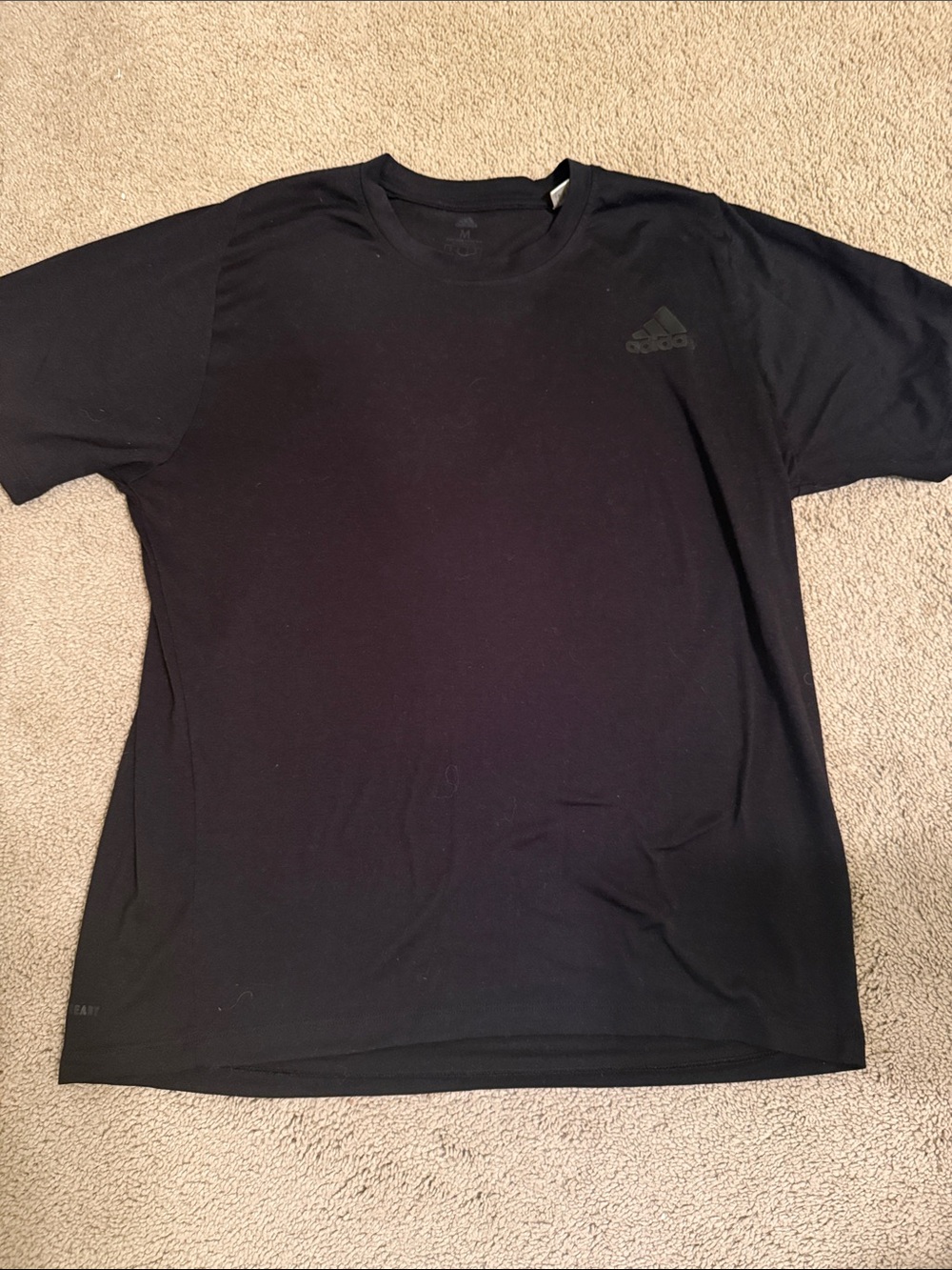 adidas Black Short Sleeve Crew aeroready Performance Tee